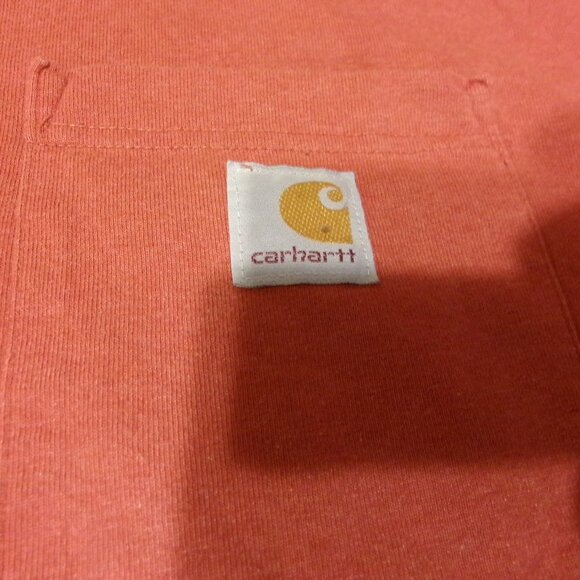 Carhartt K87 Loose Fit Men's 2XL Short Sleeve Work Pocket T-Shirt Red Stained - Picture 6 of 16